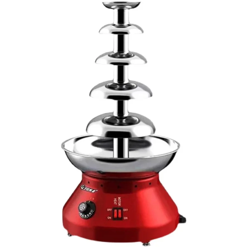 Sanying Commercial Chocolate Fountain Cascade Machine 5 Tie Chocolate Fondue Fountain Machine