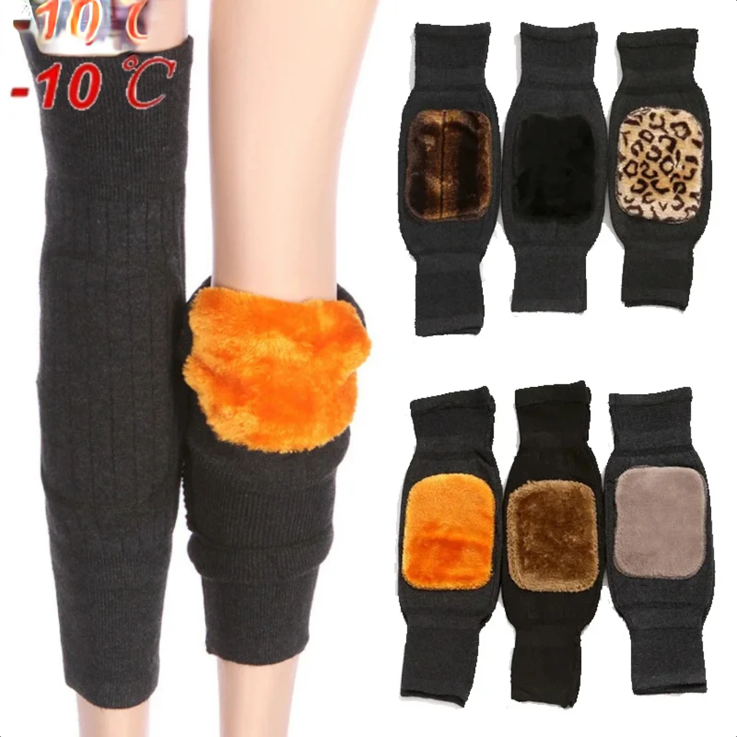 Winter Knee Brace Thermal Leg Knee Warmer Sleeve  Women Men Wool KneePad Support  Joint Pain Tendonitis Arthritis Skin suit Maap