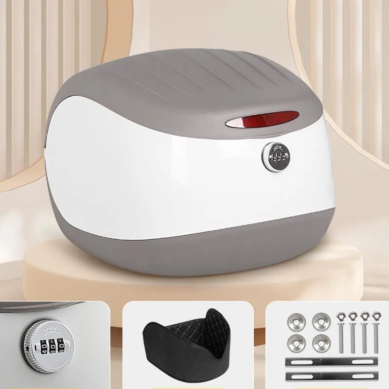 Electric Scooter Trunk Storage Box Fits Niu, Aima, Tieling Scooters Universal Backrest Design Large Capacity Storage Compartment