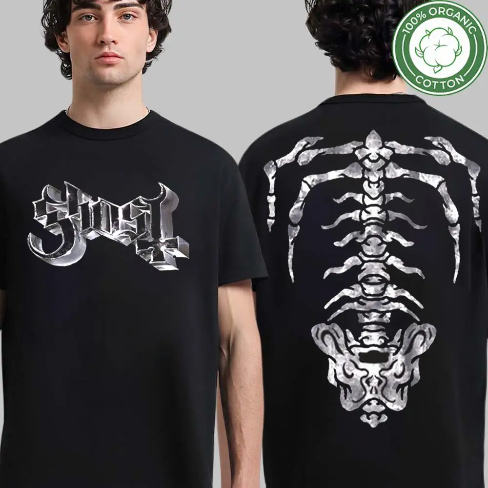 2025 موضة شبح الفرقة المعادن الثقيلة روك ستايل تي شيرت مطبوع المتضخم الشارع الهيب هوب الرجال المحملة العصرية خمر الجرافيك تي شيرت #2