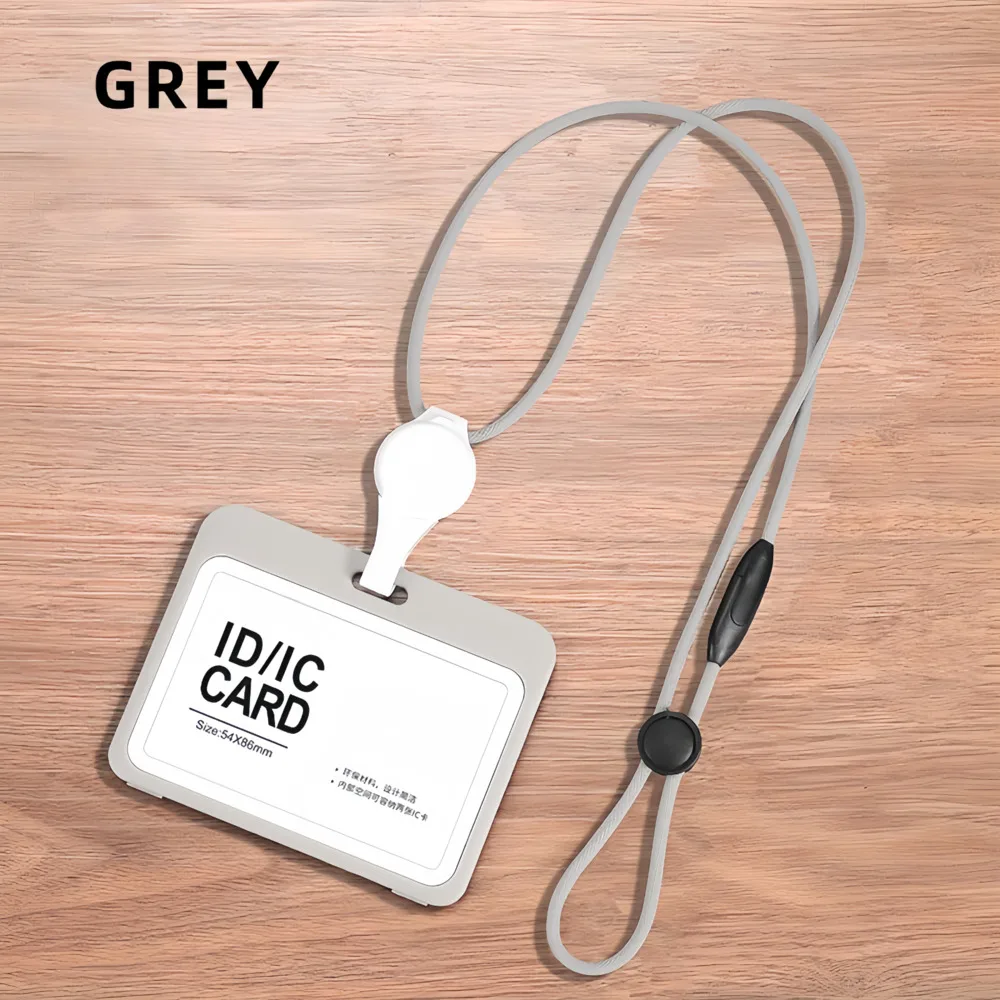 

2 шт. двусторонних прозрачных выдвижных держателей для карт со съемным ремешком для удостоверений сотрудников