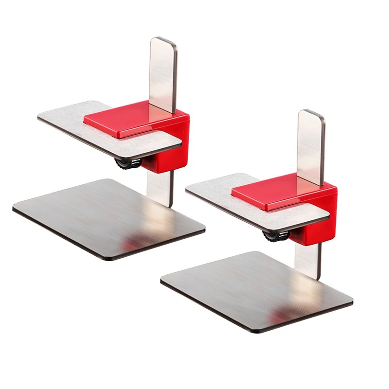 

A63X-2Pc Cabinet Door Installation Positioner Stainless Steel Floor Cabinet Leveler Adjustable Cabinet Hardware Jig Hand Tool