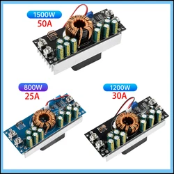 800W 25A/1200W 30A/1500W 50A DC-DC Step Down / Step Up Buck Converter Module DC15V-90V to DC2.5V-72V Adjustable Voltage Charger