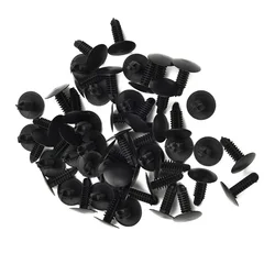 50Pcs Black Plastic Rivets Retainer Clip 4mm X 5mm X 12mm For Car Bumper Automobiles Interior Accessories Plastic Clips