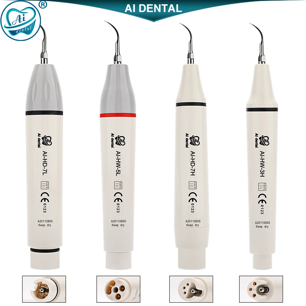 Dental Ultrasonic Piezo Scaler Handpiece HD-7L/HW-5L With Led HD-7H/HW-3H Without Led Fit Original Handle Teeth Whitening