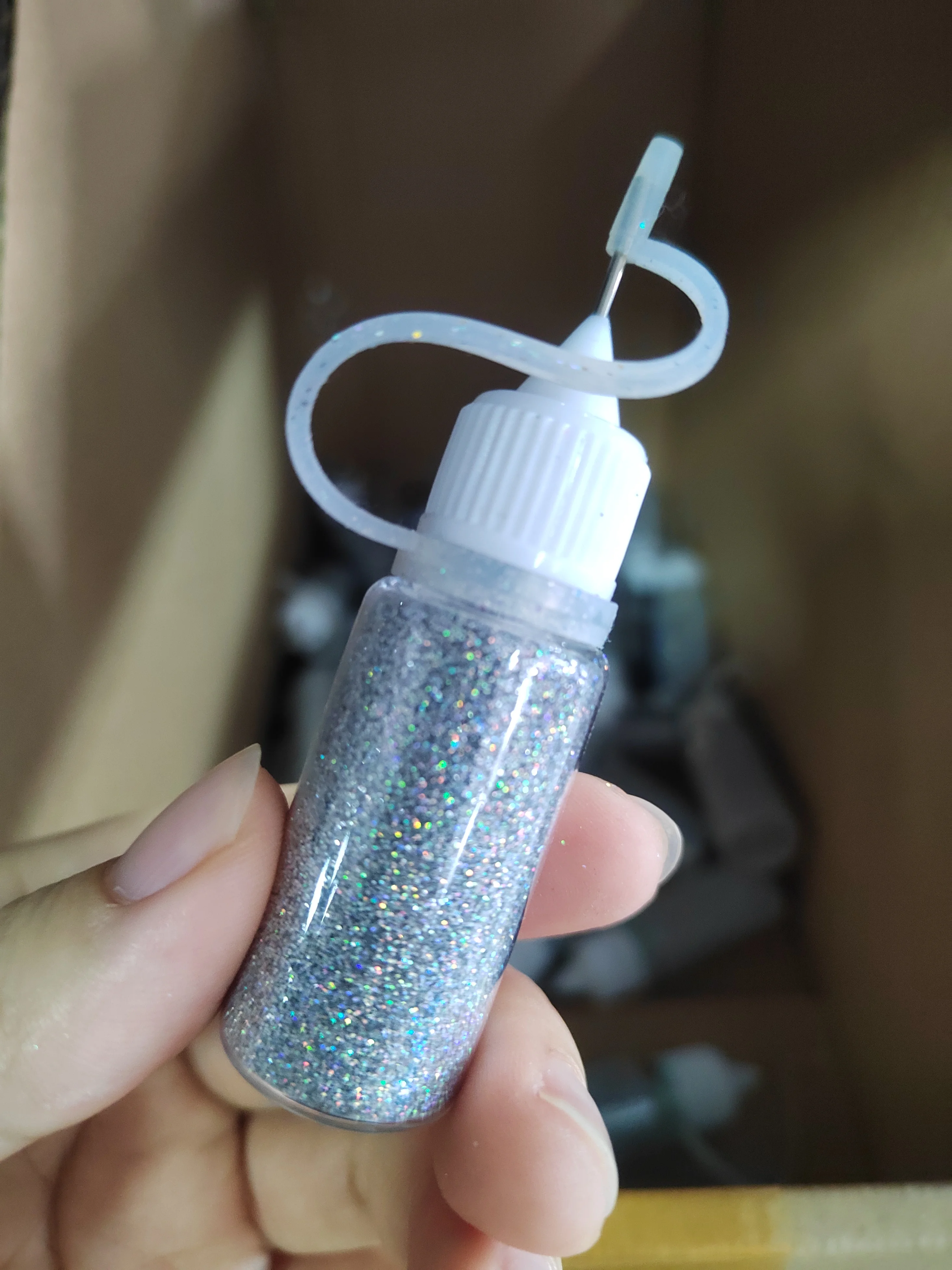 10 Colors Laser Nail Glitter Powder, Spray Bottle Design Magic Glitter Powder Chrome Shimmer Dust For UV Gel Nail Art Decoration