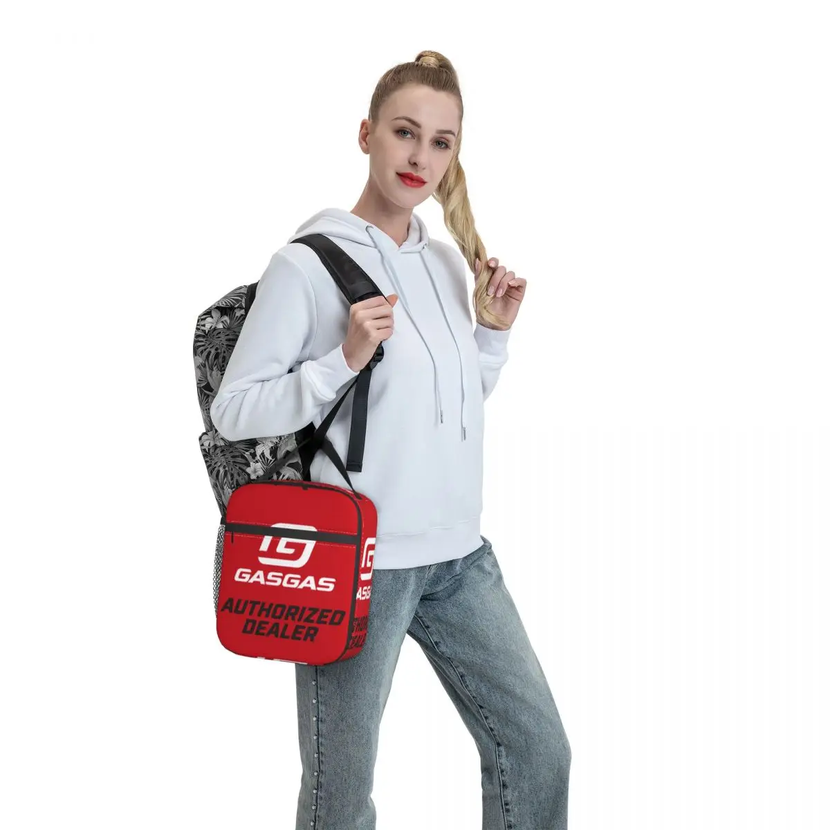 Gasgas Motorcycle Mountain Bike Insulated Lunch Bag for Women Resuable Thermal Cooler Lunch Box Kids School Children