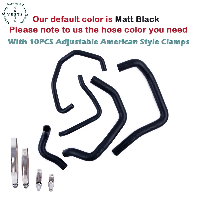 5PCS Kit For KAWASAKI ZX6R ZX6 R 636C 2005-2006 Motorcycle Tools Silicone Radiator Hose Coolant Pipe Tube Replancement Part 3PLY 6