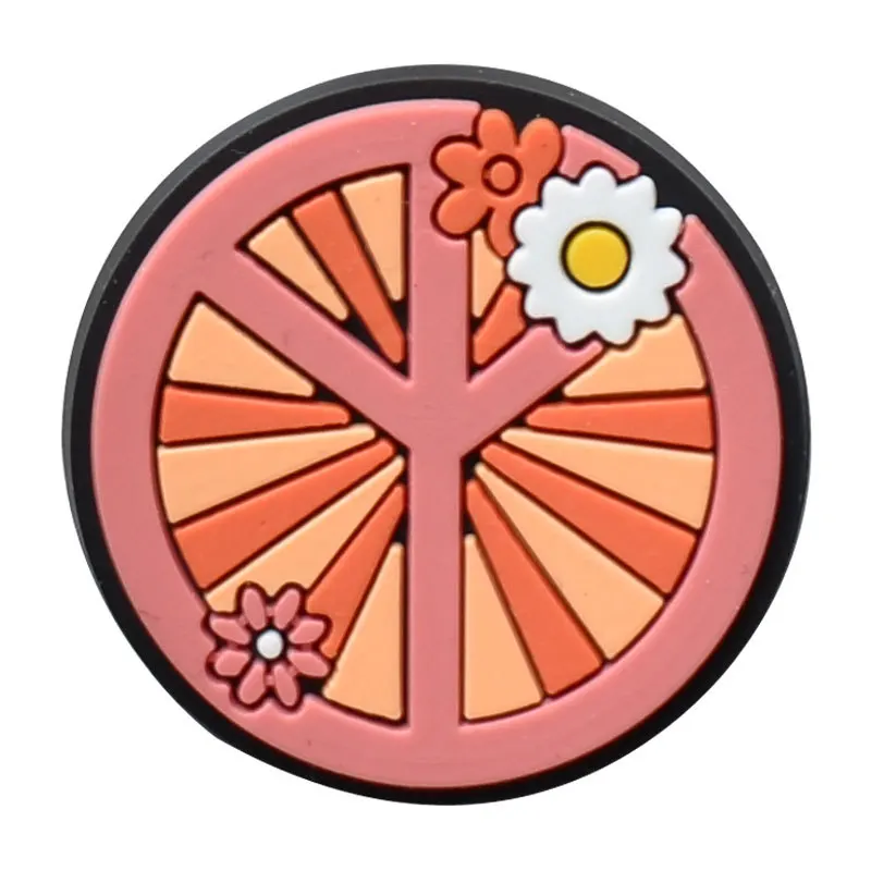 Peace Shoe Charms for Crocs 1pcs Decoration Buckle Kids Shoes Accessories Girl Pins Women Jeans Charms Sandals Badge Wholesale