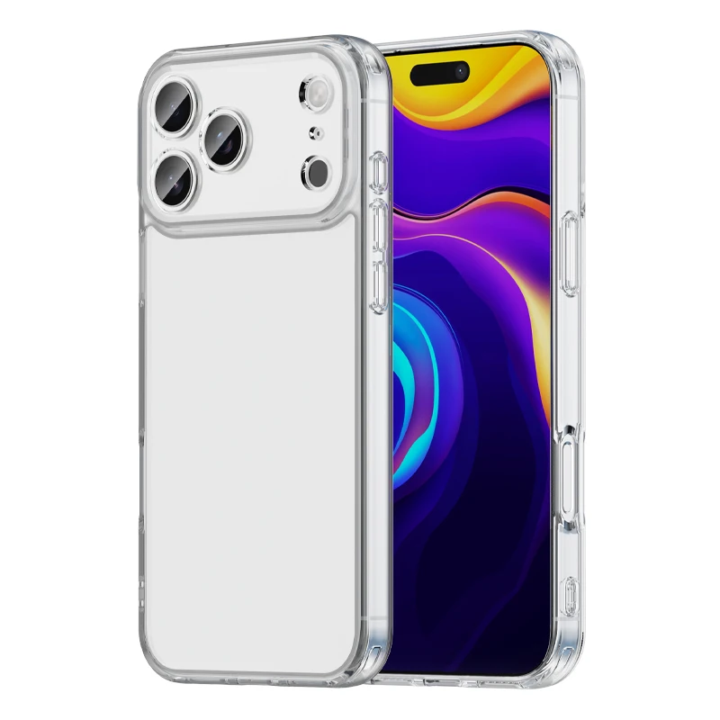 เคสโทรศัพท์ iPhone 15 16 Plus 16E ฝาหลังอะคริลิคขอบ TPU ป้องกัน สำหรับ iPhone 17 Air Pro Max