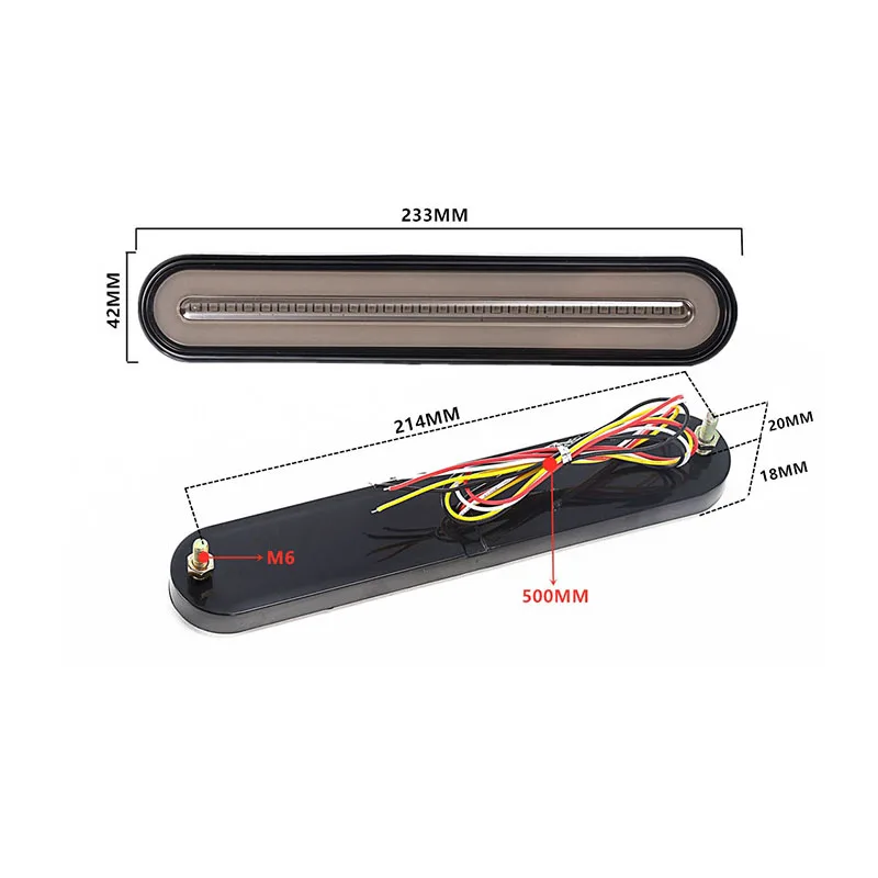 Feu de Stop LED étanche 3 en 1 pour remorque et camion, anneau de frein, Halo, clignotant, Signal séquentiel, 2 pièces