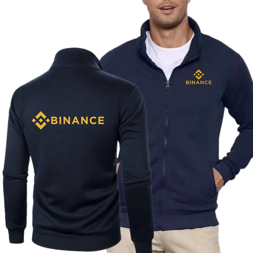 Binance التشفير البلوز أبلى يندبروف الوقوف طوق سستة سترة رياضية الرجال النساء جاكيت من الصوف معطف الشباب الشارع الشهير #4