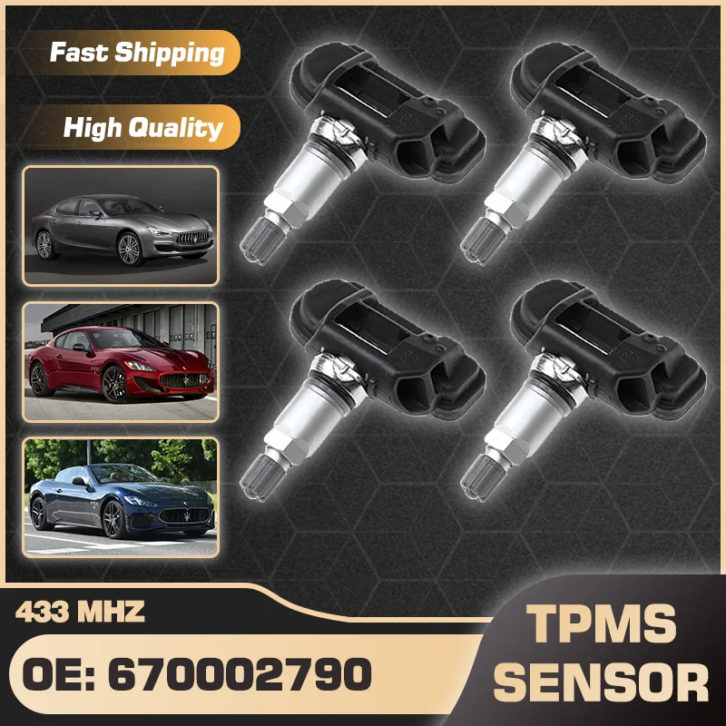 

670002790 433 MHz TPMS Tire Pressure Sensor For Maserati Ghibli Maserati Gran Turismo Maserati Grancabrio 2013-2020 05154876AA