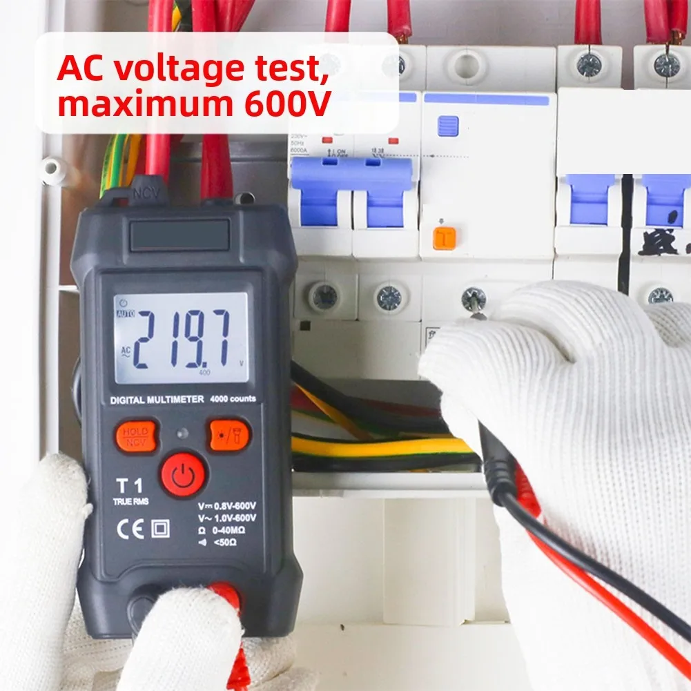 Auto Ranging Multimeter 4000 Counts with NCV Functionality for Accurate AC DC Voltage and Resistance Assessments