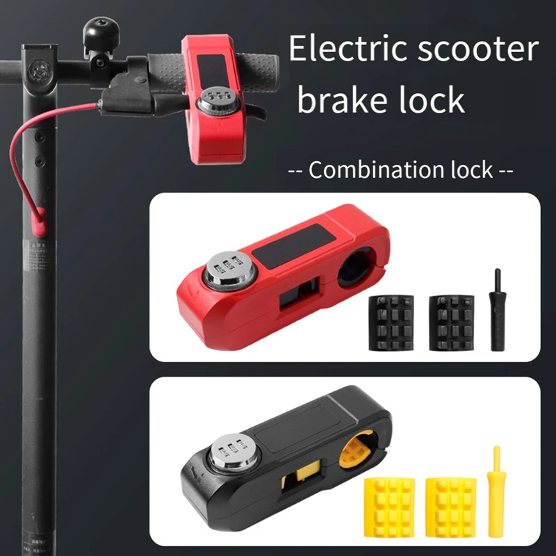 E-Scooter Grip Lock Security Safety Locks Handlebar Handset Brake Lever Disc Locking For Xiaomi M365 PRO Black Easy Install