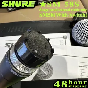 Shure SM58 legendary vocal wire dynamic microphone, professional DJ Cardioid microphone, karaoke, ktv show, high quality, original Main Microphone Sales Shure - №4