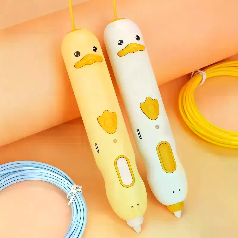 1 Set DIY Drawing Pens PCL Low-Temperature 3D Printing Pen With 236inch Filament USB Charging Christmas Gift For Beginners