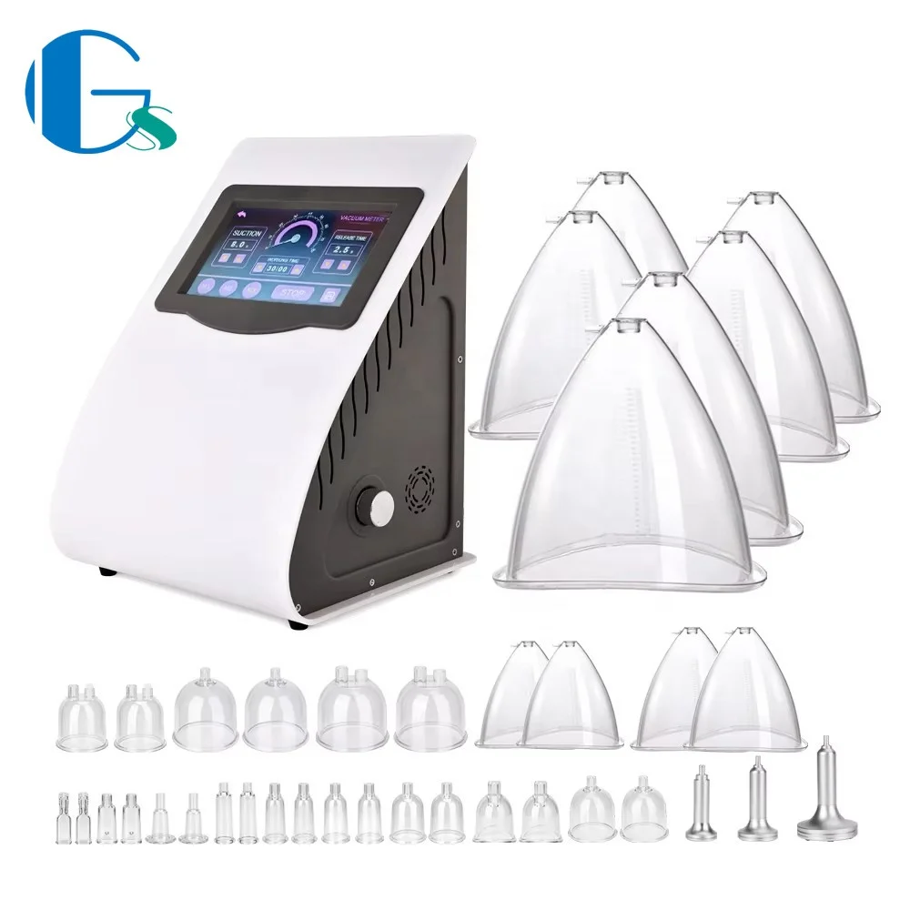 34pcs + 3 metal heads Breast Enlargement Machine 2024 Vacuum Butt Lift Machine