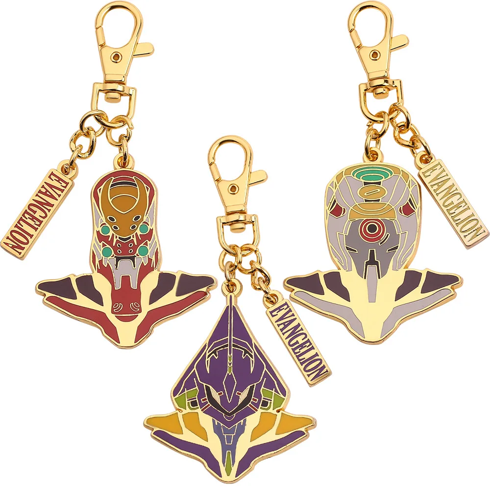 Anime NEON GENESIS EVANGELION EVA EVA-01 TEST TYPE PRODUCTION MODEL Cosplay Metal Alloy Key Chain Keychain Pendant Accessories