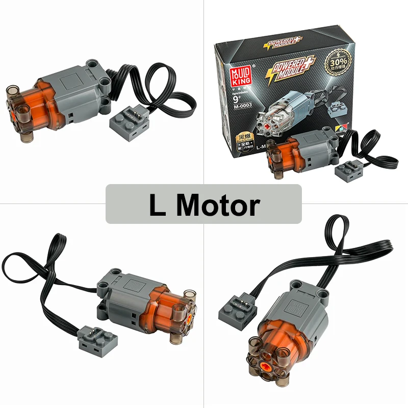 Kit de motor MOC Power Functions L para proyectos de bricolaje de bloques de construcción compatibles con técnicas