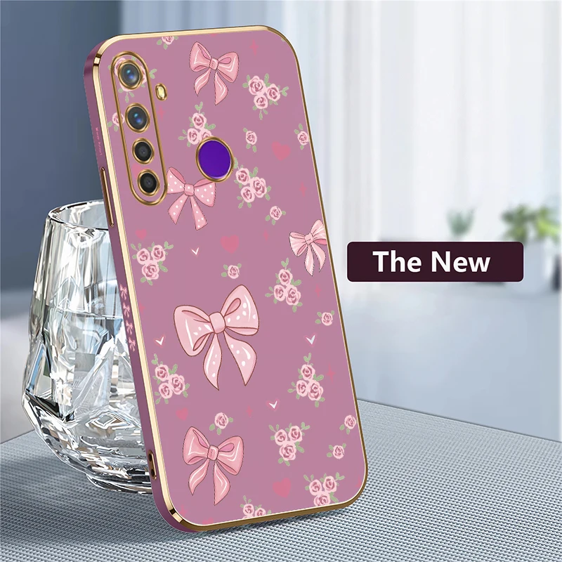 Silicone TPU Phone Case For OPPO Realme Q3 Pro Carnival Note 60 GT Master Neo 3 Pro X V25 V5 Q5 Q3i Flowers Bow Print Cover - view 4