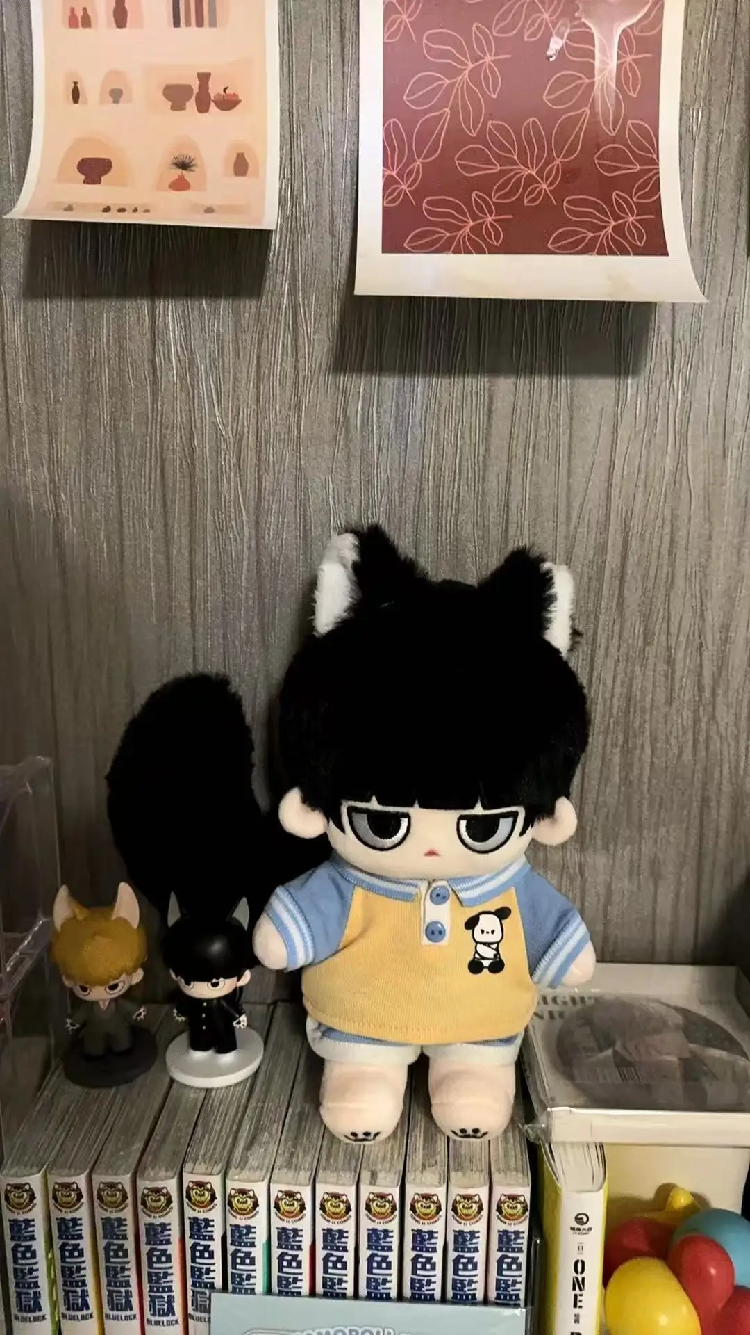 

Stuffed 20cm Anime Mob Psycho 100 Shigeo Kageyama MobCartoon Plush Doll Toy COS Dress up Children Adults Collectible Cotton Gift