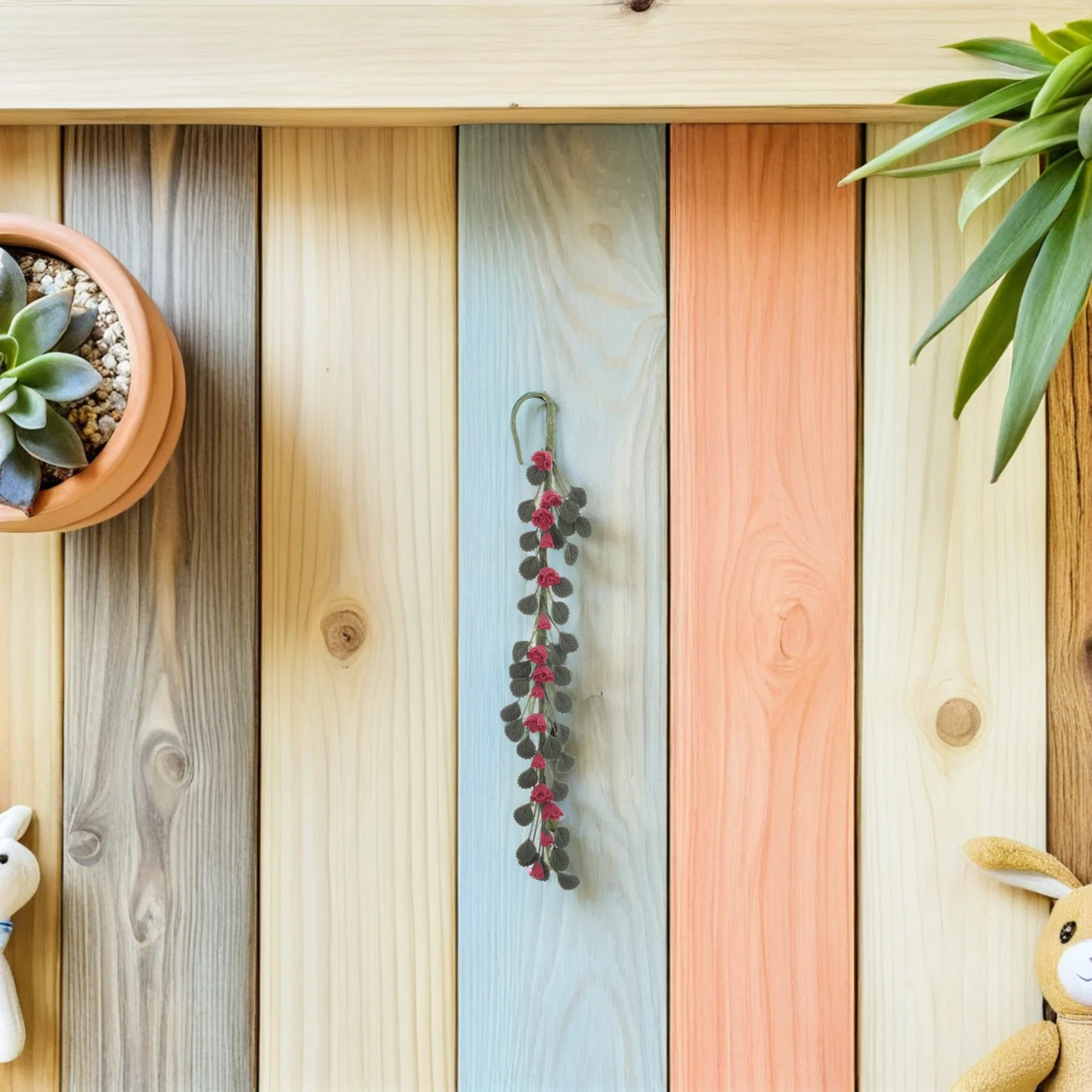 

1 шт. миниатюрная искусственная розовая лоза: 1:12 украшение для кукольного домика искусственное цветочное растение мини-садовый пейзаж-миниатюрный кукольный домик