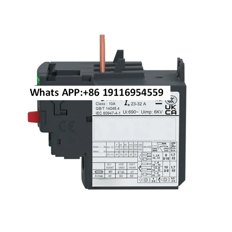 Thermal overload relay: 3 normally open 3 normally closed touchpoint rated current 10ALRD01C 50V above 440V and below