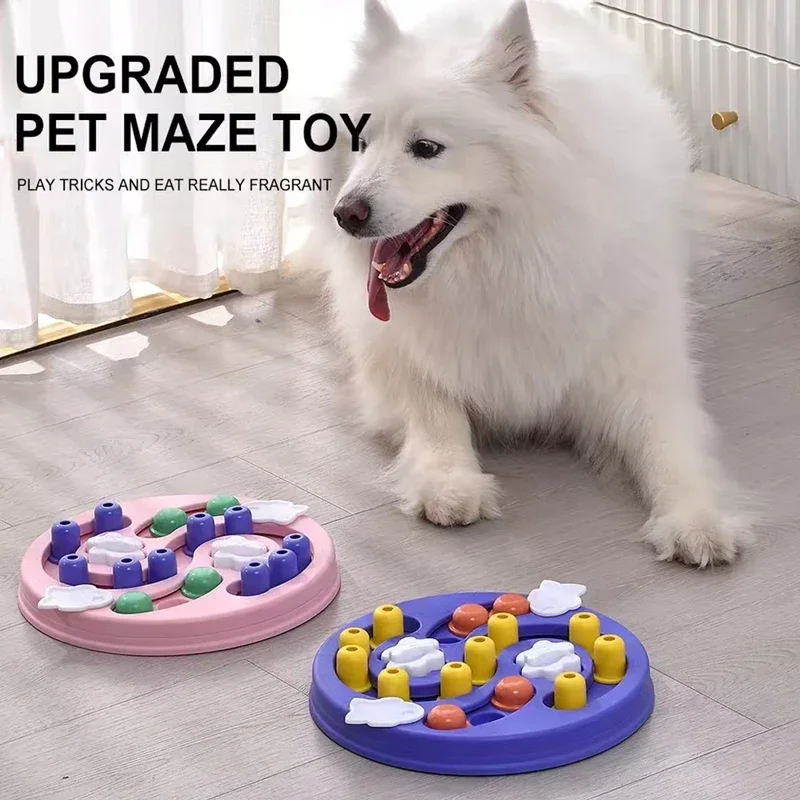 Dog Puzzle Toys Interactive Games Increse IQ Training & Enrichment Puppy Mental & Relieve Anxiety Pet Slow Feed Dispenser Bowl