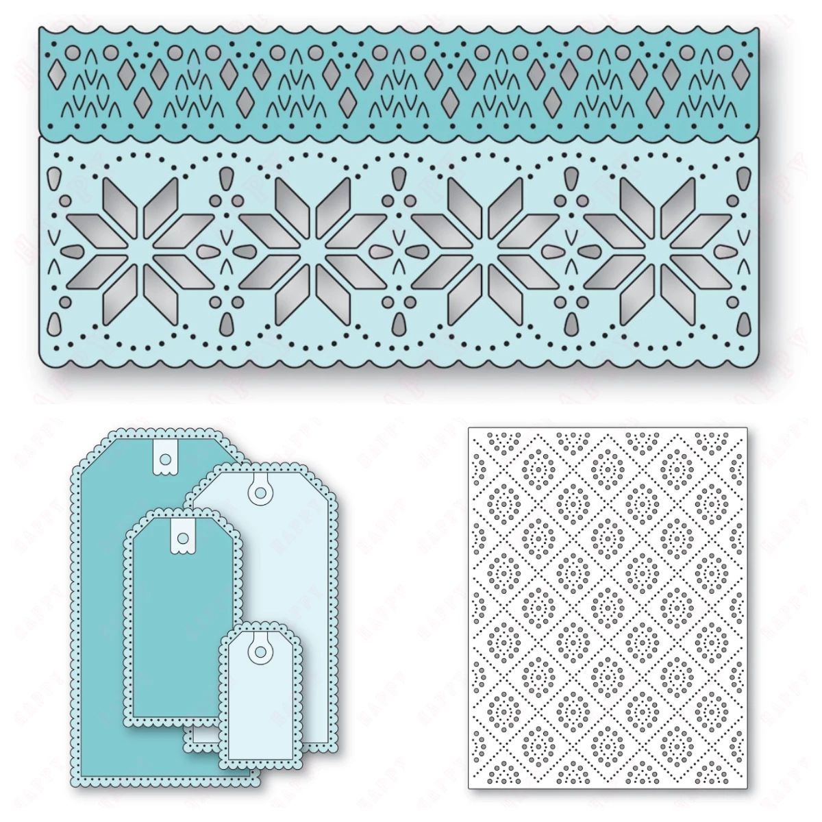 

Snowflake Border Dies Metal Cutting Dies Mold Craft Decoration Scrapbooking Embossing Template DIY Greeting Card Handmade