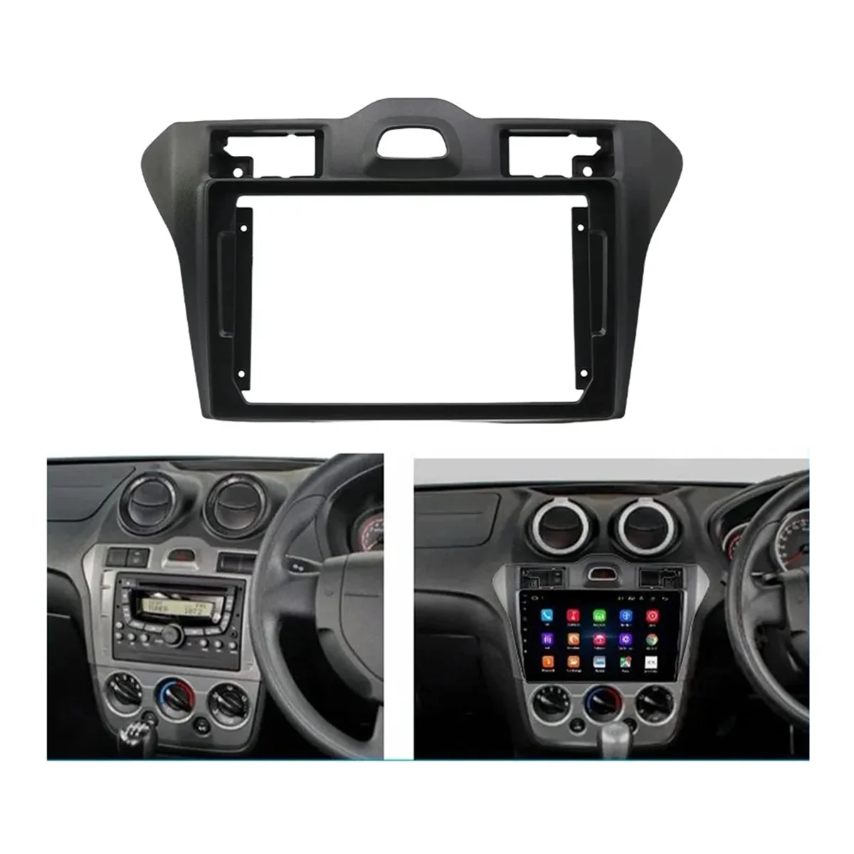 9 بوصة راديو السيارة مشغل ديفيدي Fascias الإطار لفورد فيجو 2009-2012 داش تثبيت وحدة التحكم الحافة GPS محول غطاء ألواح