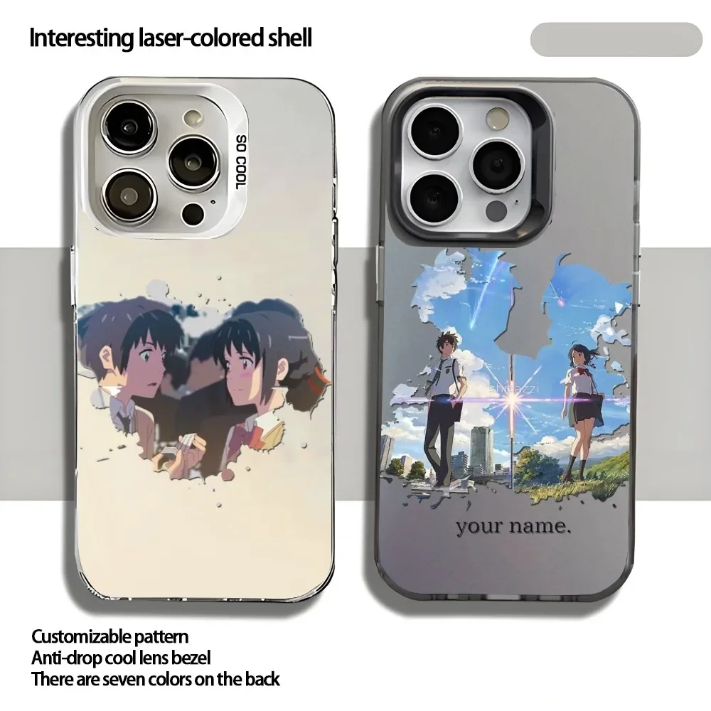 

Your Name Phone Case Fashion Case For IPhone 16 15 14 Plus 13 12 11 Pro Max X Xs XR 8 7 Matte Colorful Silver Hard Cover