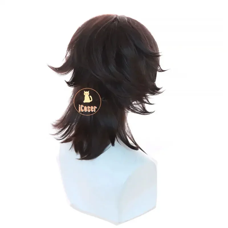Tetcho Suehiro Cosplay Pruik Anime Bungo Zwerfhonden Seizoen 4 Bruin Kort Haar Jachthonden Mannen Accessoire Gratis Pruik Cap Rollenspel