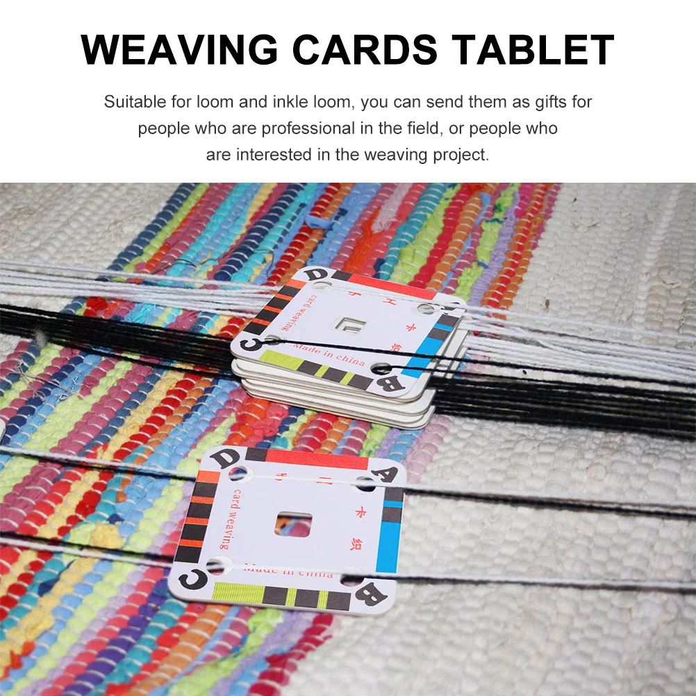 

50 Pcs Weaving Cards Tablet Braided Paper Craft Supplies Cardboard Accessories DIY Sewing Tools Uniform Width Long
