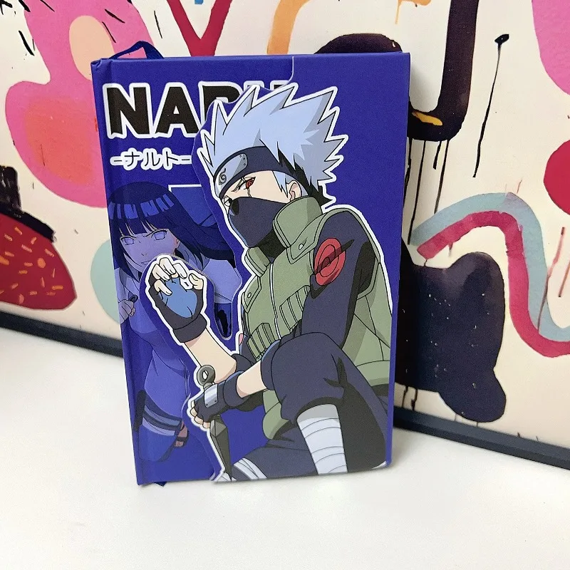 Anime Naruto Color Page Book: Magnetic-Closure Tri-Fold Notebook, Cartoon Anime Lined Diary view 3