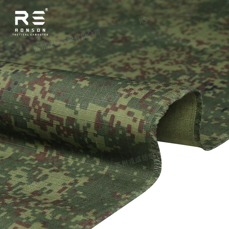 Hot Sale 65% Polyester 35% Cotton Ripstop Fabric EMR TC6535 Tactical Fabric Use for Uniform In Stock