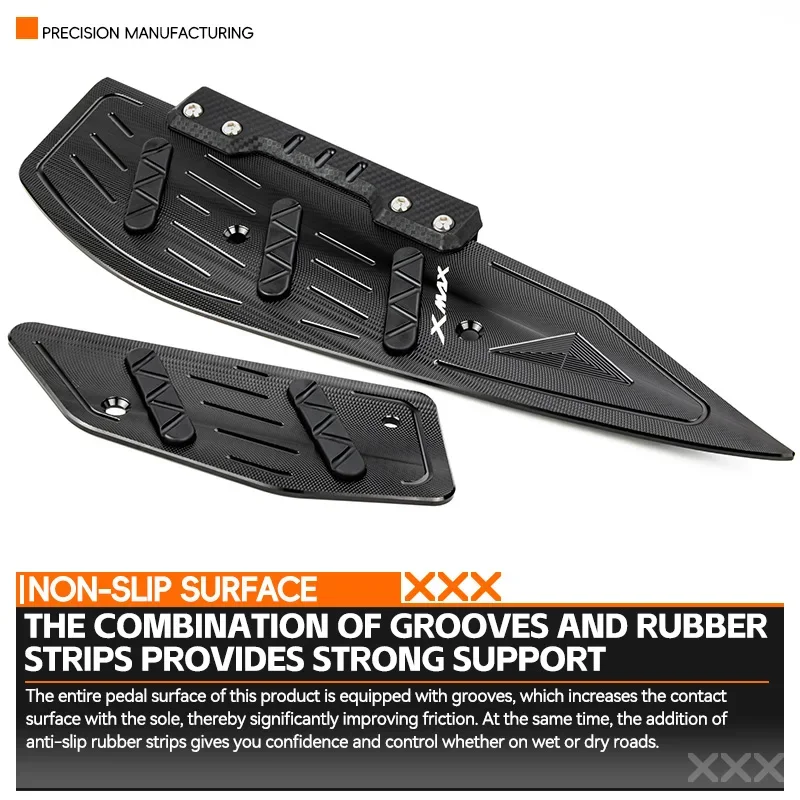 

For Yamaha XMAX300 Xmax300 2020-2024 2023 Aluminum Anti Slip Thickened Foot Pedals Footboard Step Footpad Motorcycle Accessories