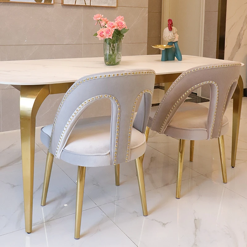 Designer Kitchen Dining Chairs Nordic Office Ergonomic Dining Chairs Gold Weddings Events Silla Comedor Home Furniture WSW15XP