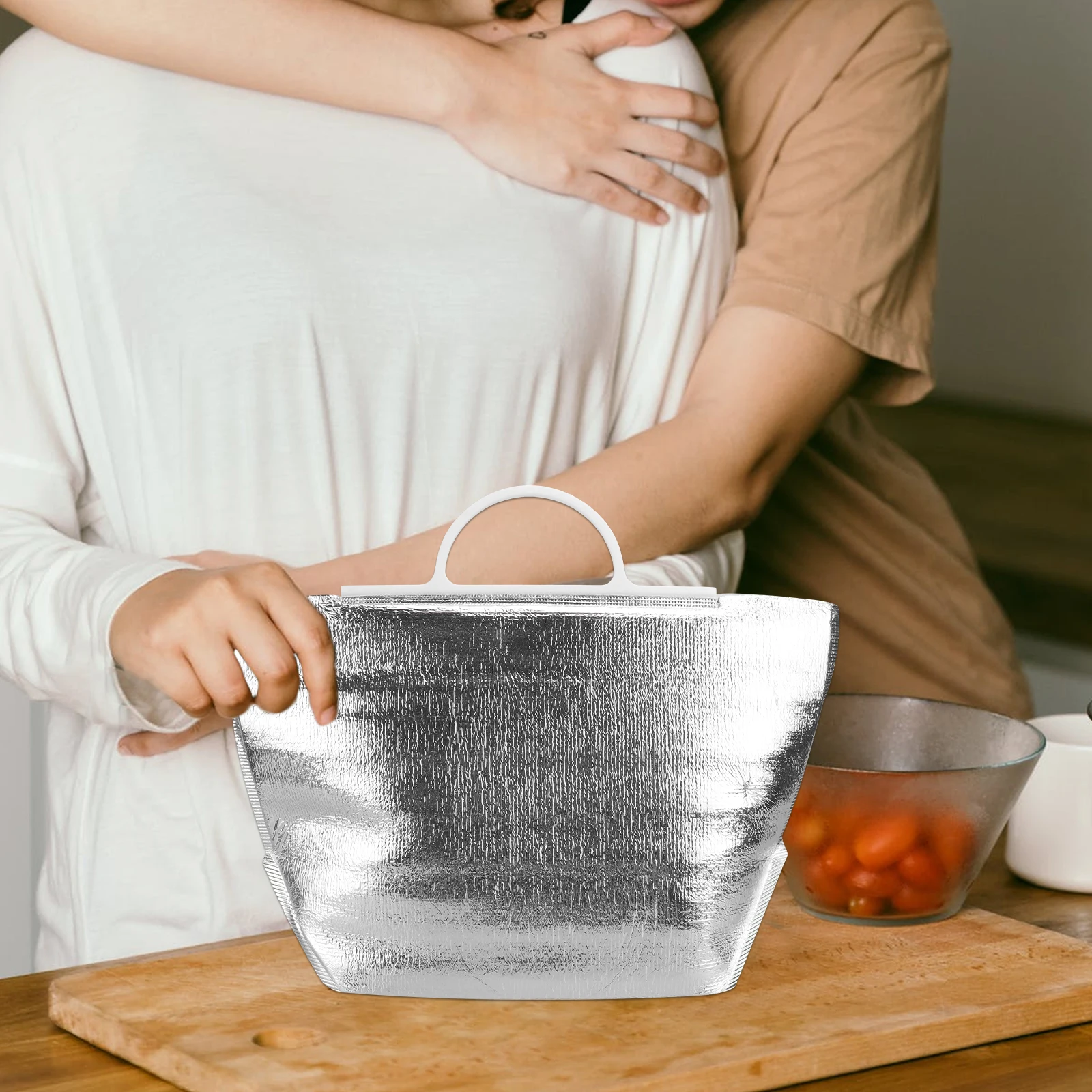 

10PCS Insulated Tote Bag Lightweight Food Storage Heat Preservation Leakproof Thermal Bag For Home Restaurant Kitchen
