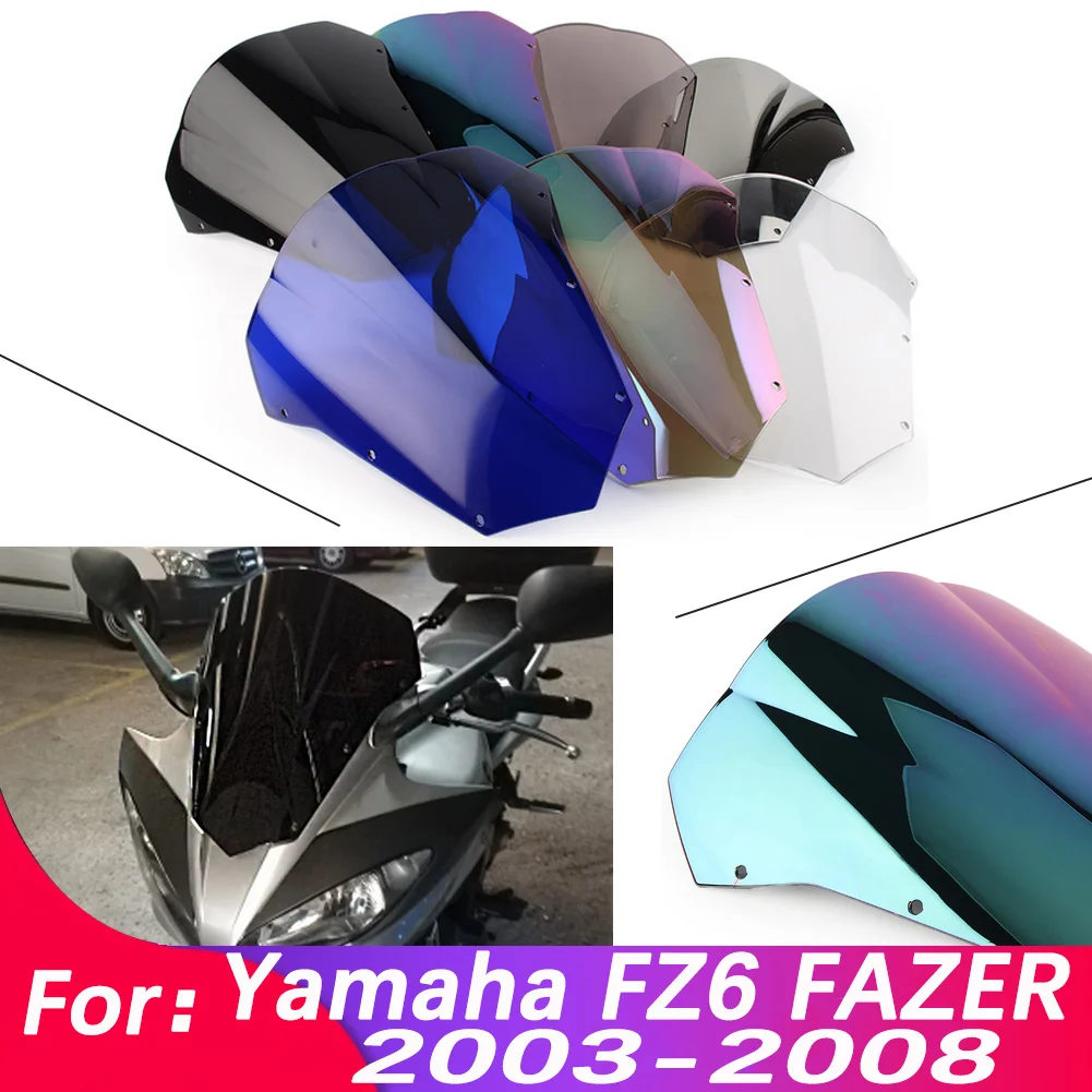 

Ветровое стекло для мотоцикла Yamaha FZ6 FZ-6 2003-2008 аксессуары для двойных пузырей ветрового стекла обтекатель дефлектор