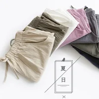 Women’s Cotton and Linen Shorts Spring and Summer New Pants, Women's Wide-Leg Sports Shorts, Home Sleep Shorts, Casual Shorts - Image 2