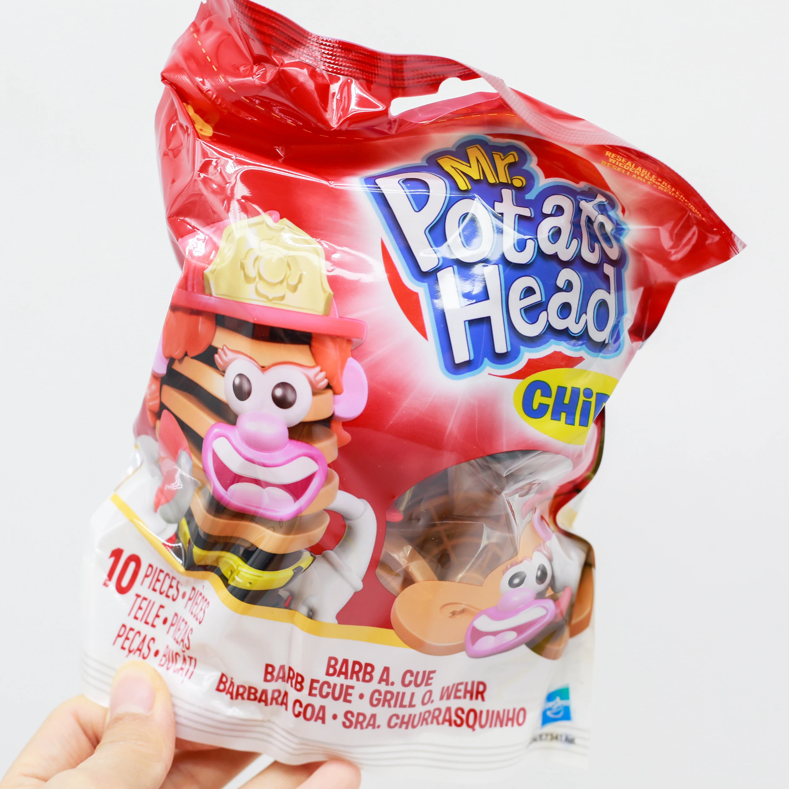 هاسبرو حقيقية السيد رقائق رأس البطاطس حقيبة أعمى الجبن الكابتن مزرعة رجال الاطفاء الجمعية المفاصل يمكن أن تتحرك نموذج كبسولة اللعب