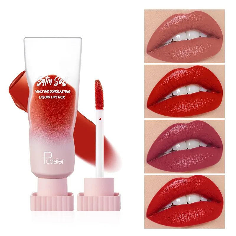 Pérola Gloss Batom Líquido, Espelho De Maquiagem, Esmalte De Água, Estudante Acessível Cosméticos, 8 Cores, Novo