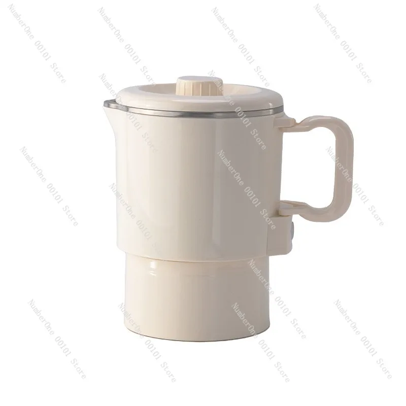 Travel Business Portable Full Stainless Steel Folding Electric Kettle Mini Automatic Boiling Water Cup Compact Home Use Heating