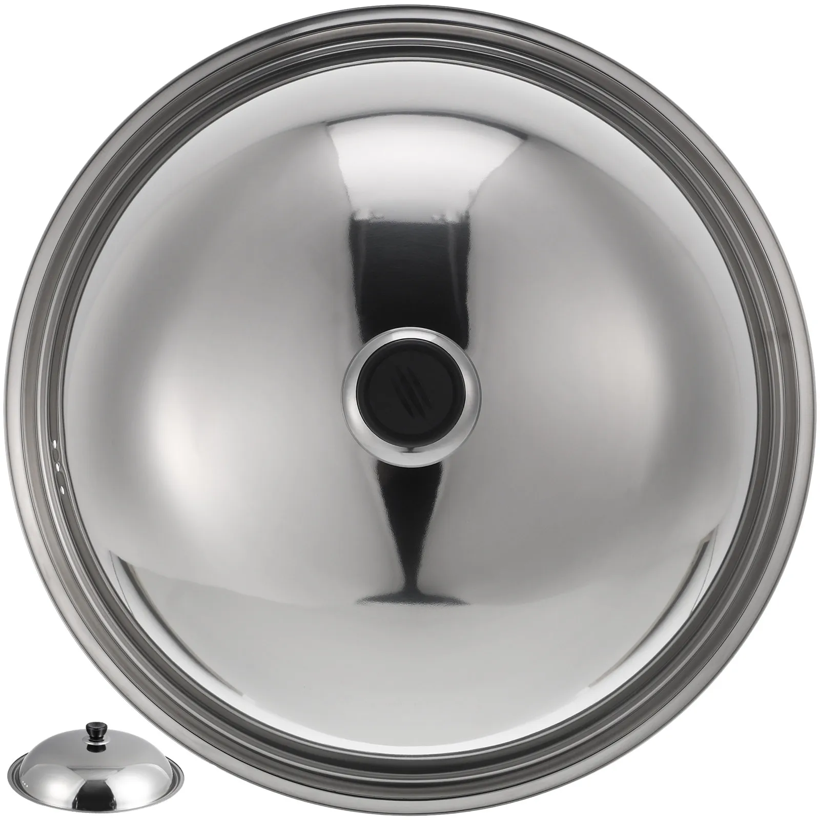 

36Cm Stainless Steel Lid for Pan Multi-Functional Pot Cover Spill Stopper Anti-Splashing Guard Cookware Accessory Easy to Use