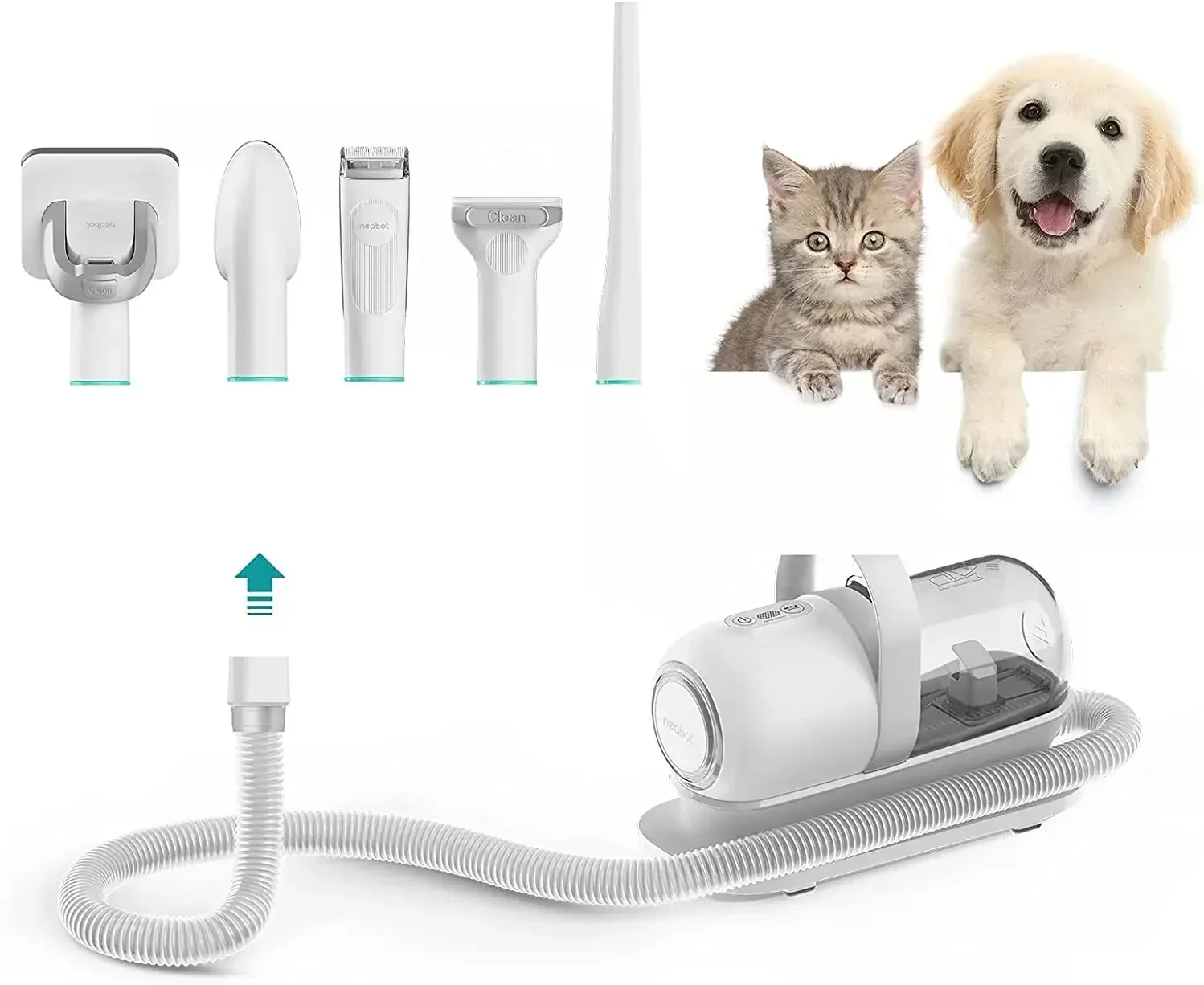 New 2024 Dog Trimmer Kit OEM Vacuum Suction 5 In 1 Set For Pets Cats And Other Animals Clippers