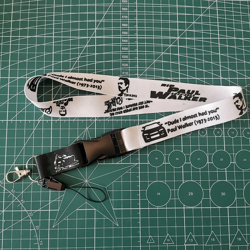 Paul Walker Fans Fast & Furious Lanyard Cellphone JDM Refitting Car Keychain ID Holder Mobile Neck Strap Quick Release Lanyard