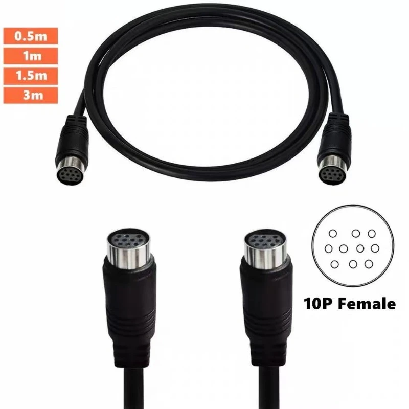 Mini DIN 10 Pin Male to Female Audio Cable for TV Receiver Monitor Projector Audio and Video Receiver Mini 10Pin Cord 1m 2m 3m