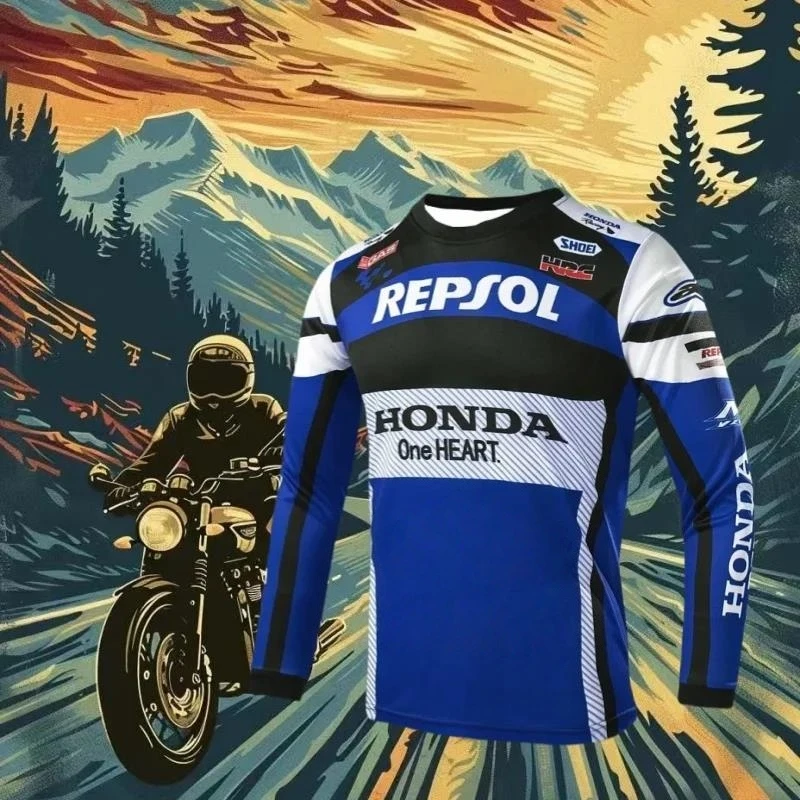 

2026 NEW Motorcycle T-Shirt Motor Cycling Jersey Riding Clothes Long Sleeves Bike Racing Men Sports Apparel Jacket Couple Mtb