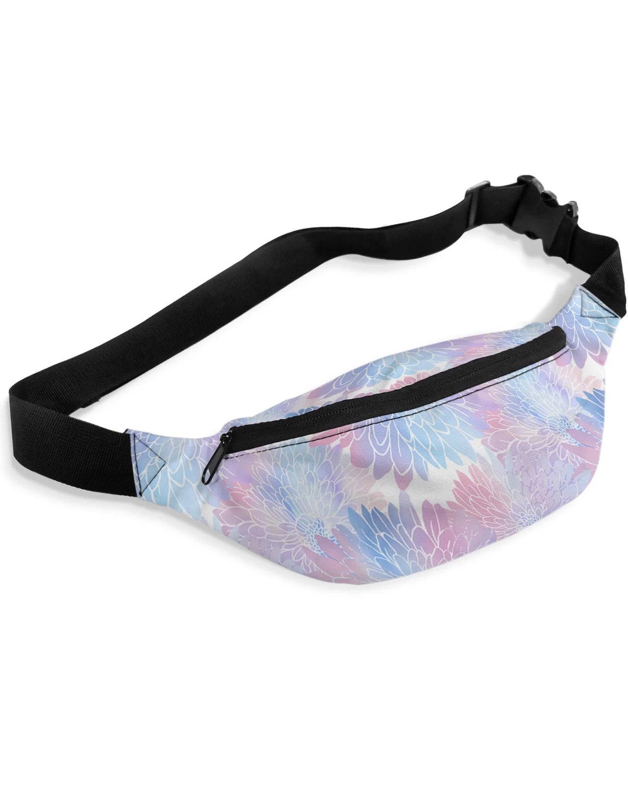 Marble Dahlia Gradient Waist Bags for Women Man Travel Shoulder Crossbody Chest Bags Waterproof Fanny Pack